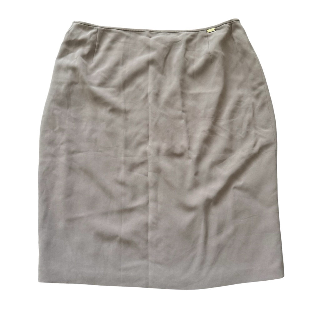 Basler Plus Size Pencil Skirt, Neutral Office Attire, Tan, Size 14